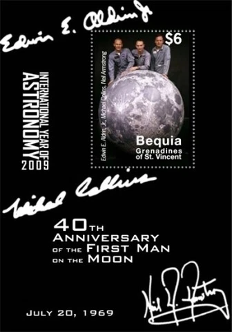Bequia 2009 - First Man The Moon Landing - Souvenir Stamp sheet - MNH Cover