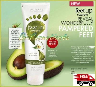 Oriflame Feet Up Comfort Overnight Moisturising Foot Cream JUMBO SIZE