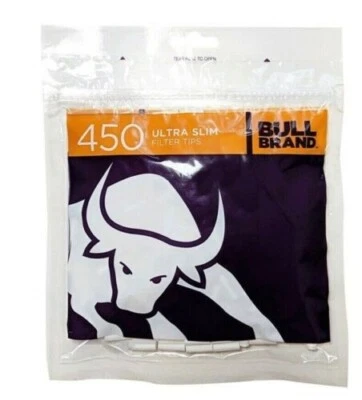 BULL BRAND Ultra Slim Filter Tip Cigarette Tobacco Rolling Smoking Bags UK