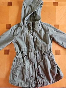 Girls Size Small (6/7) Army Green Light Jacket With Hood - Picture 1 of 9