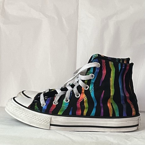 Converse All Star High Donna 6 Uomo 4 5 Tigre Arcobaleno su Nero EUR 37 Pride