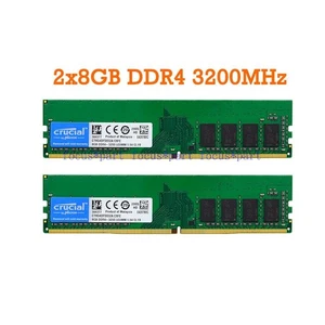 Crucial 16 GB (8GB x2) RAM DDR4 3200 MHz PC4-25600 DIMM Desktop Speicher 288-pin - Bild 1 von 5