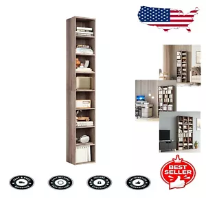 Kompakter 8-stufiger Medienturm - Holzoberfläche CD DVD Organizer für Zuhause und Büro - Bild 1 von 9