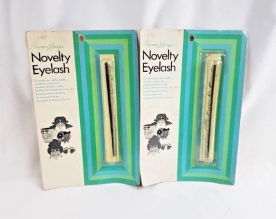 Lote 2 Tiras Narco Pestañas De Colección Nuevo de Lote Antiguo Pestañas Juguetes Muñecas Máscaras Artesanías Foto 1 de 2