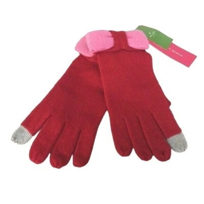 Kate Spade New York Colorblock Bow Tech Guante Dije Rojo con Rosa OSFM NUEVO CON ETIQUETAS Foto 1 de 4