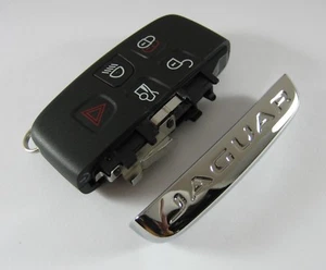 Jaguar Remote Smart Key Remote Replacement Rebuild Case / Chrome Cap XE XF XJ - Picture 1 of 7
