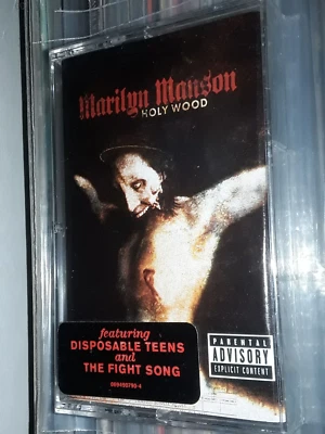MARILYN MANSON HOLY WOOD CASSETTE TAPE 2000 NOTHING USA HYPE STICKER SEALED GOTH - Image 1 of 4