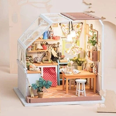 Rolife LED 1:24 3D Holz Miniatur Puppenhaus Möbel Bausatz Weihnachtsgeschenk