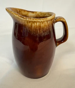 Scafo Pottery USA piccola brocca 4,5" sciroppo marrone smalto a goccia vintage - Foto 1 di 5