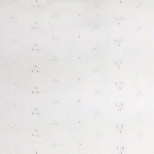WHITE BRODERIE ANGLAIS POLYCOTTON FABRIC - 150CM WIDE - PER HALF METER - Picture 1 of 1