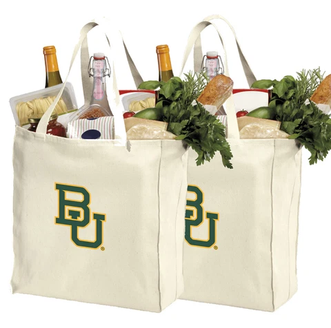 BU Reusable Shopping Tote 2pc Set Baylor UniversityMOTHER'S DAY GIFT Cover