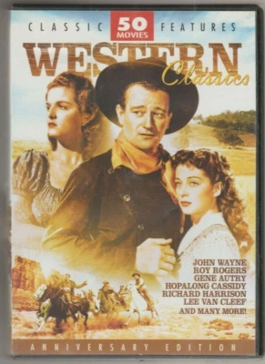 50 Movie Pack Western Classics Cowboy Movies (DVD, 12-Disc Box Set) - Image 1 of 2