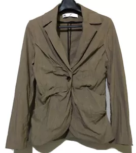 Zara Linen One Button pleated Blazer - Picture 1 of 14