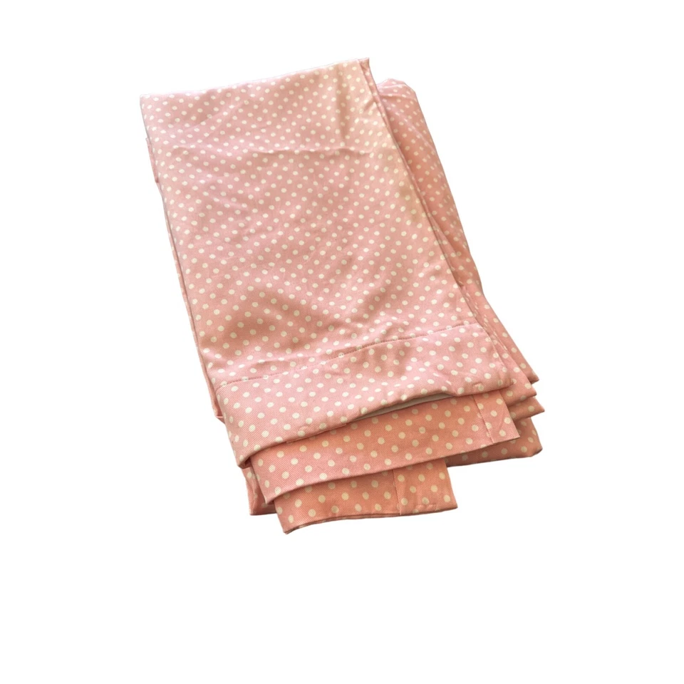 Cortinas Pottery Barn Kids rosa a lunares negras 2 paneles Foto 1 de 4