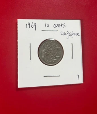 1969 10 CENTS SINGAPORE COIN - NICE WORLD COIN !!! - Image 1 of 2
