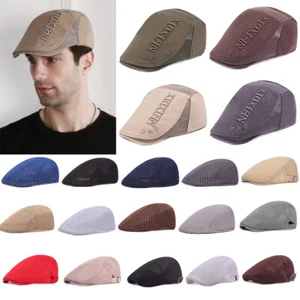 Summer Men's Mesh Ivy Cap Beret Newsboy Hat Gatsby Cap Cabbie Flatcap Breathab ❶ - Bild 1 von 37