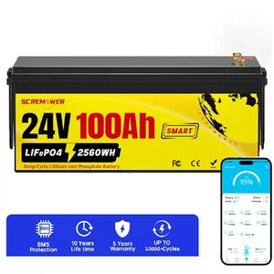 12V 200AH LiFePO4 Lithium Battery Bluetooth monitoring For RV Solar Panel Boat - Picture 1 of 17