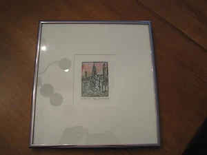 Mr Segret etching La Mairie 3/100 print Canadian artist - Picture 1 of 5