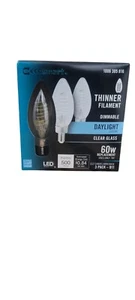 60-Watt Equivalent B11 Dimmable E12 Candelabra Fine Bendy Filament LED... - Picture 1 of 3