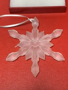 Baccarat Christbaumschmuck matt Kristall Schneeflocke innen - Bild 1 von 6