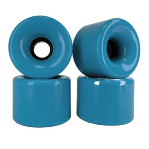 BLANK LONGBOARD WHEELS Cyan 70mm 80a Cruiser Freestyle Rollen Blaugrün RollenSet - Bild 1 von 5
