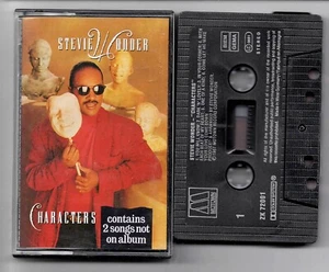 STEVIE WONDER - CHARACTERS - MOTOWN RECORDS - 1887 CASSETTE - USED #CA126 - Picture 1 of 2