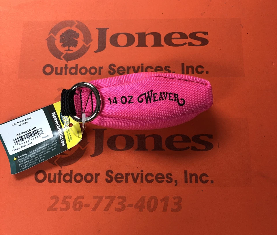 Weaver Arborist Tree Climbing 14oz Orange Cordura Throw Weight Lineman