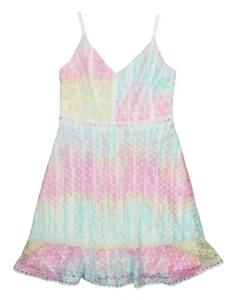Speechless Big Girls Small Intricate Detailed Lace Dress NWT Blue/Pink Multi - Picture 1 of 1