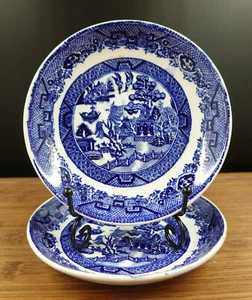2 Piece Blue Willow, Royal Staffordshire Pottery, 5 7/8'' - Picture 1 of 13