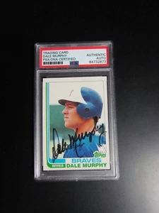 1982 Topps Dale Murphy signed Baseball Card PSA Encapsulated - Picture 1 of 4