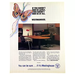 Westinghouse Office Furniture Print Ad 1988 8.5x11 Interior Design Vintage 80s - Bild 1 von 1