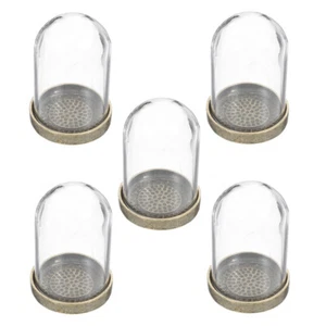 5 Sets of Glass Covers Mini Cloche Dome Tabletop Centerpiece Dome Cake Cloche - Picture 1 of 12