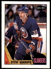 1987-88 O-Pee-Chee Steve Konroyd . New York Islanders #153