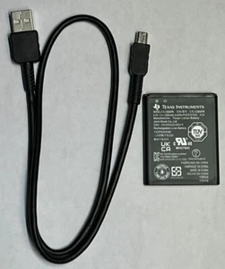 Original Texas Instrument Replacement Battery & OEM Cable for TI-84 Plus CE - Picture 1 of 6