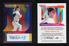 2022 Leaf Vivid Navy Blue /30 Noah Schultz #BA-NS1 Auto