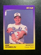 Bob Hamelin 1989 STAR COMPANY Career Stats Card #15  Memphis Chicks