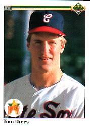 1990 Upper Deck #3 Tom Drees UER RC/11th line hulred/should be hurled