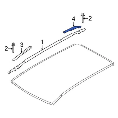 For Nissan Rogue Select 2014-2015 Nissan 73870JM00A Rear Right Roof Rack Cover Foto 1 de 2