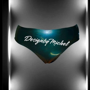 Damen Latex String mit hohem Bund für den Alltag, Gummi verschiede Größen - Bild 1 von 3