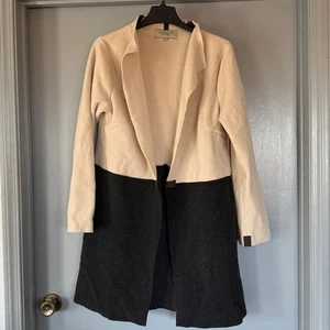 Cárdigan plumero Henriette Steffensen Copenhagen para mujer gris crema talla grande - Imagen 1 de 5