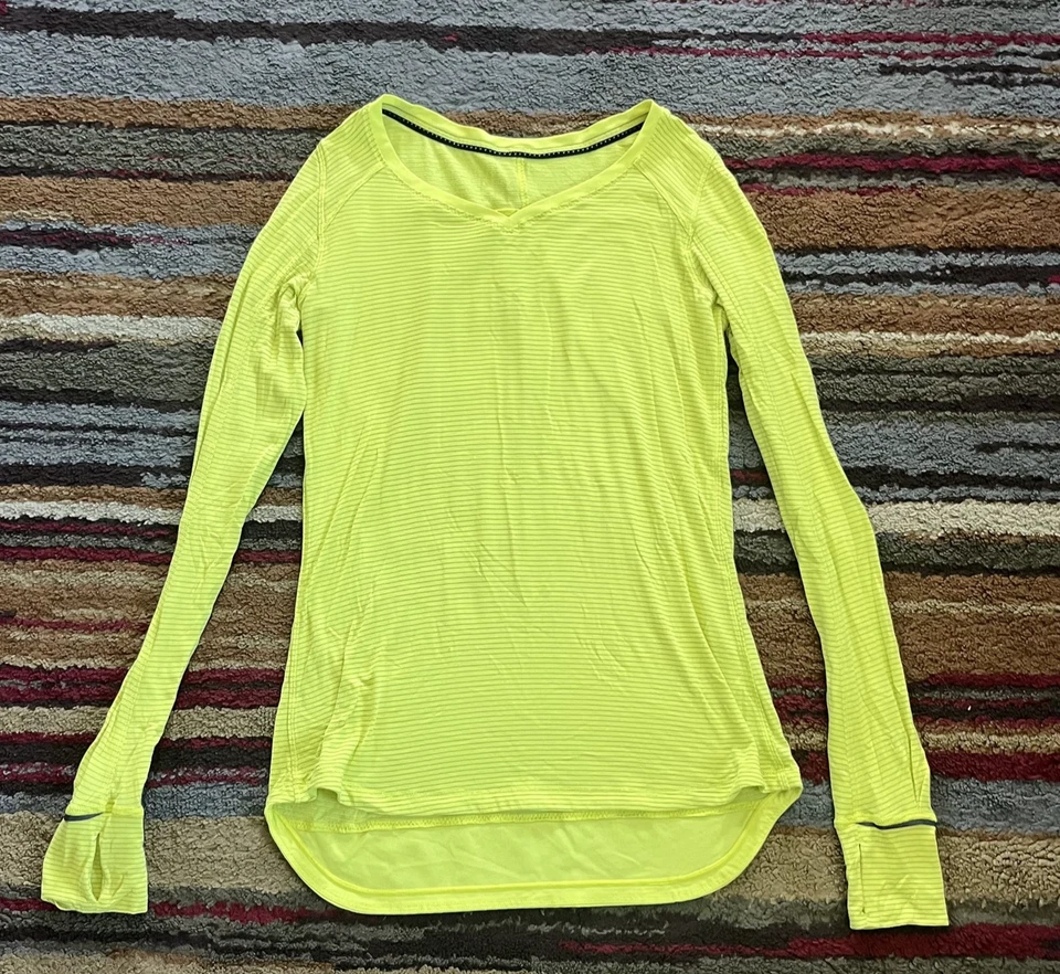 Lululemon Shirt Womens Small Yellow Swiftly Tech Long Sleeve Athletic Running - Image 1 of 4