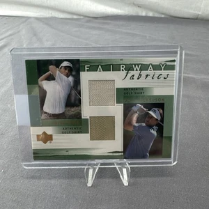 2002 Upper Deck Golf Mike Weir Phil Mickelson Dual Fairway Fabrics - Picture 1 of 18