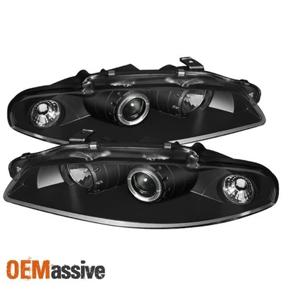 Se adapta a 97-98 Mitsubishi Eclipse negro halo proyector faros lámpara izquierda+derecha Foto 1 de 2