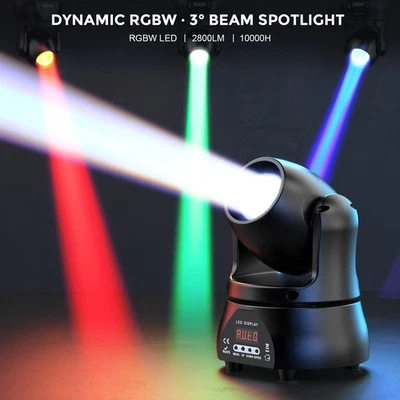 Mini 100W Moving Head Light DMX RGBW DJ Disco Club Party Beam Spot Light Bar - Image 1 of 4