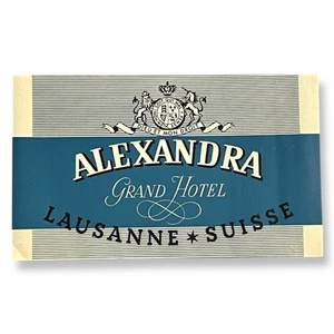 ETIQUETA GRAND HOTEL ALEXANDRA LAUSANNE SUISSE LUGGAGE LABEL. - Foto 1 di 1