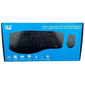 Adesso Tru-Form Media 1600 Wireless Ergonomic Keyboard and Optical Mouse Combo - Picture 1 of 10
