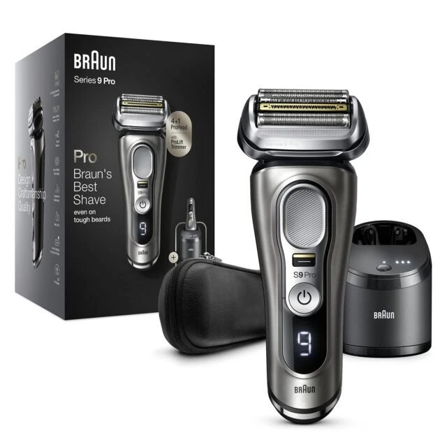 Braun Series 9 Pro Electric Foil Shaver with ProLift Beard Trimmer, Clean & Charge SmartCare Center (9465cc)
