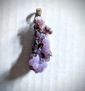 Traube Achat 925 Sterling Silber Anhänger Schmuck lila  - Bild 1 von 4