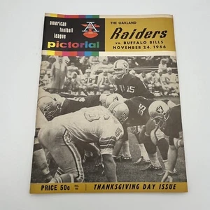 November 1966 AFL Pictorial Program Oakland Raiders v Buffalo Bills Thanksgiving - Picture 1 of 16