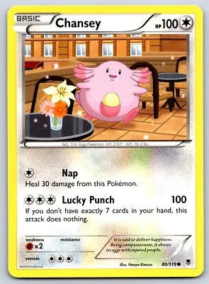 Chansey - XY Phantom Forces 80/119 Naoyo Kimura Pokemon 151 Card NM - Image 1 of 2